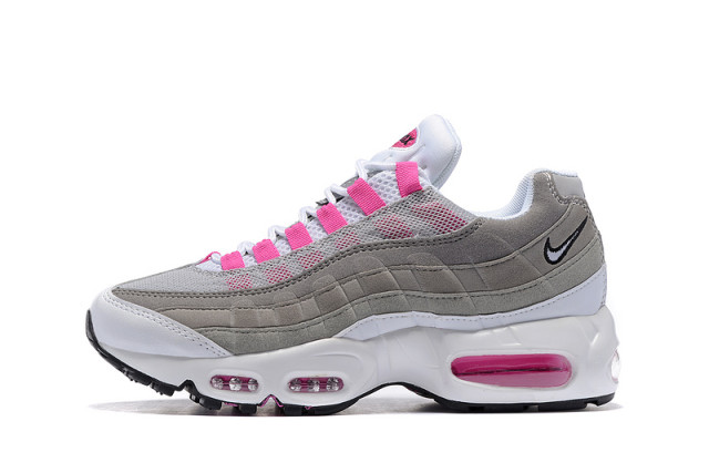 coupon for air max 95 white grey pink 90821 3d369 Durable Nike Wmns Air Max 95 Essential Grey Pink White Women's Running Shoes Sneakers DC005515